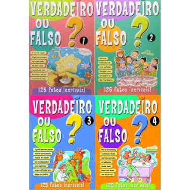 Imagem de Kit C/4 Livros Verdadeiro ou Falso - 500 fatos incriveis! - IMPALA