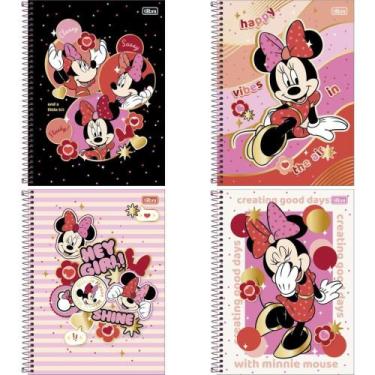 Imagem de Caderno 10X1 Capa Dura Minnie 160 Folhas - Pacote com 4 Unidades - Til