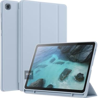 Imagem de Capa Case Premium para Samsung S6 Lite 10.4'' P615 P610 P619 2020-2024 - Anti Impacto com suporte para S Pen e Auto Sleep/Wake (AZUL CLARO)