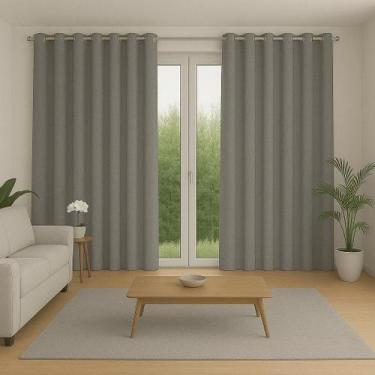 Imagem de Cortina Porta 6 Metros Blackout Tecido Grosso Para Varão 6,00x2,70 - M