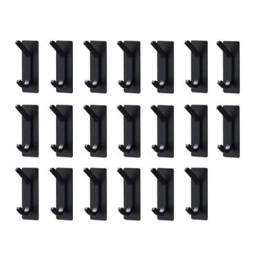 Imagem de Gancho para toalhas de banheiro de aço inoxidável, 4 a 20 peças, sem perfuração, à prova de ferrugem, cabide de parede resistente, preto e branco, gancho para roupão, preto, 20 peças