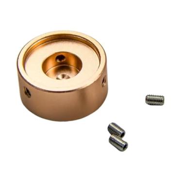 Imagem de MERIGLARE Tampa do botão do pedal de guitarra, pedal de com parafuso, acessórios de reparo, substitui a tampa prego pé para pedais de efeito de guitarra, Ouro
