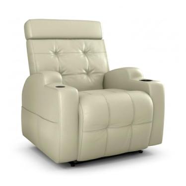 Imagem de Poltrona Reclinável Automática com USB, Porta-Copos e Design Elegante em Corino Cherokee (Creme)