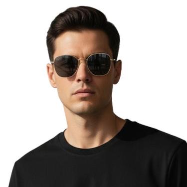 Imagem de Óculos De Sol Aviador Espelhado Clássico Masculino Moderno - EEA SEMI 