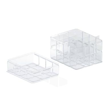 Imagem de Caixa Organizadora Bisotê 8 Divisórias 18x15x10 CM Cristal