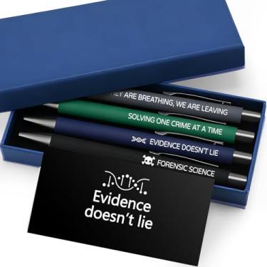 Imagem de Ctosree Conjunto de 4 canetas esferográficas de tinta preta e caixa de presente com cartões para homens, gratidão, motivação, aniversário, Natal, escritório, escrita, presentes, ocupações, entusiastas