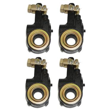 Imagem de Pacote com 4 ajustes automáticos de folga de freio AS1140 - 3,8 cm de diâmetro | 28 dentes estriados | Alavanca de 14 cm com manilha de trava - Substitui Meritor R801070 R801072 R801073, Accuride