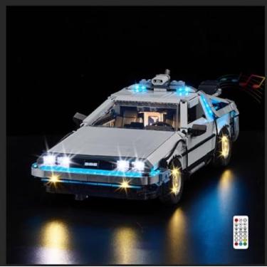 Imagem de Nitemode Kit de luz LED compatível com Lego 10300, atualizado de volta para o futuro, conjunto de modelos de carro, acessórios de iluminação, sem modelo (versão de som RC)