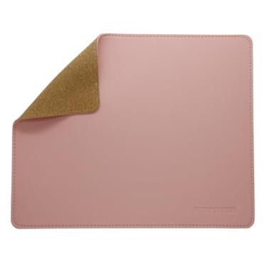 Imagem de UTRIPSUNEW Mouse pad de couro PU com borda costurada, mouse pads de madeira, mousepad de dois lados, mousepads de jogos à prova d'água, mouse pad de computador para laptop, escritório e casa, 1 pacote