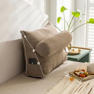 Imagem de HMBLAW Almofada de leitura com suporte lombar com capa removível para sofá, cadeira de apoio, almofada portátil de pelúcia para descanso de mulher grávida, descanso ergonômico e relaxante, leitura