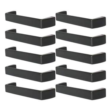 Imagem de 2X Kit 10 Puxadores Gaveta Preto Para Arquivo De Aço Escri
