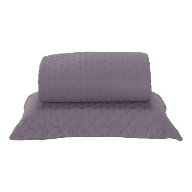 Imagem de Kit Cobre Leito Milão Solteiro 2 Peças 100% Poliéster - Lavanda / Branco