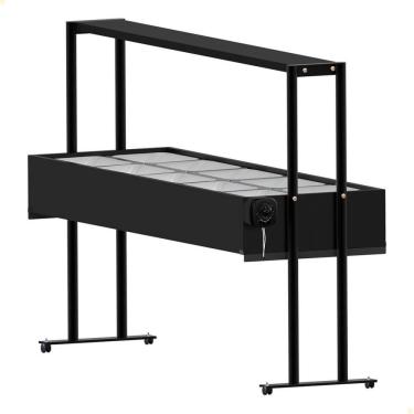 Imagem de Buffet Térmico Aquecido Saro Em Inox 10 Cubas Com Tampa 220V Preto BF1022