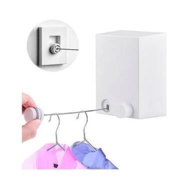 Imagem de Varal De Roupas Retrátil Automático Parede Muro Recolhível