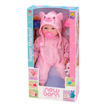 Imagem de Boneca New Born Divertoys Brincando de Pijama