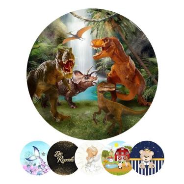 Imagem de Painel De Festa Redondo Decoração De Aniversário 1, Dinossau