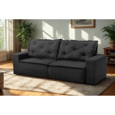 Imagem de Sofá Retrátil e Reclinável 2 lugares com Molas 1,50m Atenas Suede Mirr