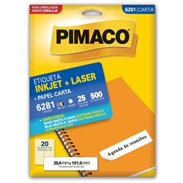 Imagem de Etiqueta inkjet/laser carta 6281 com 25 folhas Pimaco