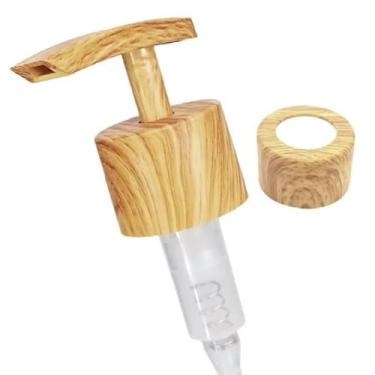 Imagem de Kit Válvula Saboneteira com Tampa Aromatizador - 5 Cores - Para Shampoo e Sabonete Líquido - Rosca 28/410(MADEIRA)