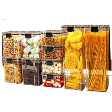 Imagem de Monte Seu Kit De Potes HerméTicos Para Mantimentos - Organizador De Cozinha Para Dispensa E ArmáRio(Kit 10-10 Potes)