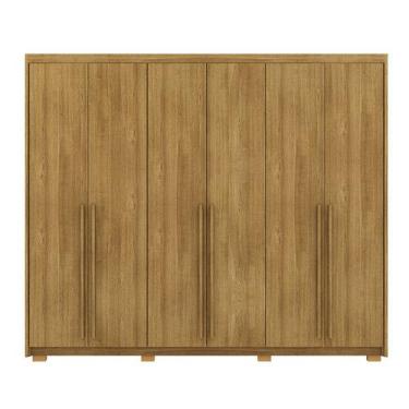 Imagem de Guarda-Roupa Casal 6 Portas 6 Gavetas 100% MDF Dukai Nature - Vila Ric