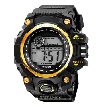 Imagem de Relógio Digital Masculino Esportivo 30m Prova Dagua Grande Preto Alarme Cronometro Caixa Presente