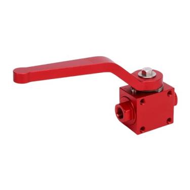 Imagem de Generic Válvula de Fechamento de Linha de Freio, Montagem Em Linha de Boleto de Alumínio, Válvula de Corte Npt de 1/8 pol., 8000 Psi para de de Freio Hidráulico (Vermelho)