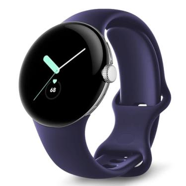 Imagem de Pulseiras de silicone para Google Pixel Watch 3/2/1 de 41 mm para homens e mulheres, pulseira esportiva de silicone macio ajustável à prova d'água para Google Pixel Watch 3, 2 e 1