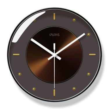 Imagem de Relógio de parede moderno minimalista de 30 cm redondo com design marr