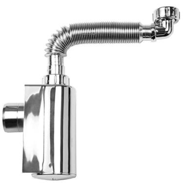 Imagem de Sifão Copo Metalizado De Parede Para Lavatório 7-8xdn38 - 031703-41 - Blukit Sifao Copo Metaliz.parede P-lav.7-8xdn38