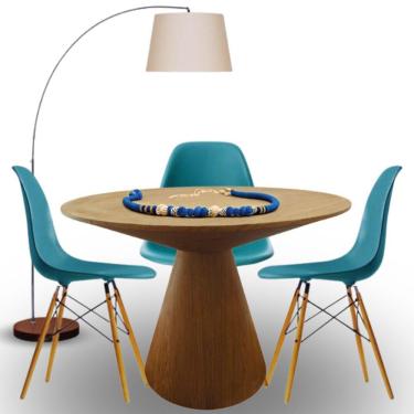 Imagem de Mesa De Jantar Eclipse Cone Redonda 110cm Em Freijo