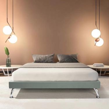 Imagem de Estrutura Para Cama Casal Base Japonesa 140cm Veludo Cinza