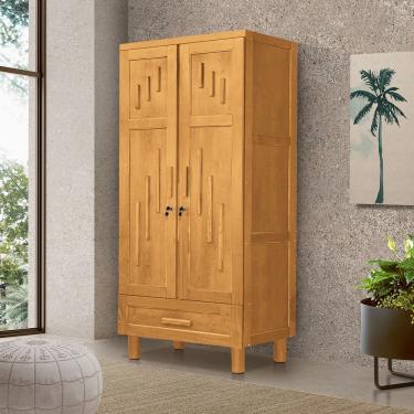 Imagem de Guarda Roupa Roupeiro Modulado Munique Estrutura Em Madeira Maciça Imbuia