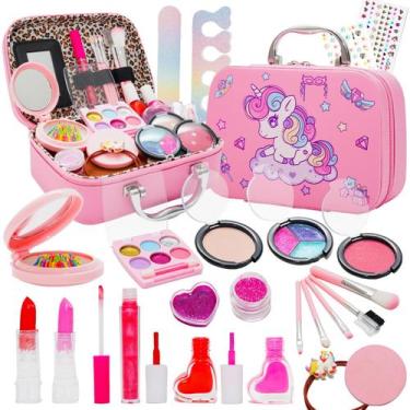 Imagem de Conjunto de maquiagem EMEJIRUSHI Kid para meninas, não tóxico e laváve