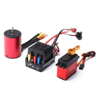 Imagem de Motor sem escova para carro RC 3650 HUIOP 5200KV com 60A ESC 2-4S Lipo