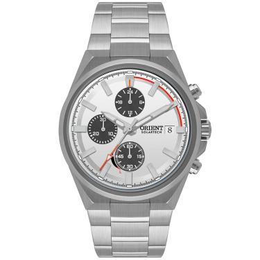 Imagem de Relógio Orient Masculino Ref: Mbssc299 S1sx Solar Cronógrafo Prateado