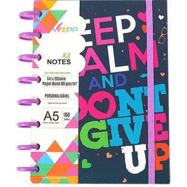 Imagem de Caderno Feminina Com Discos 100 Folhas Pautadas De Tamanho A5 14,1*20,