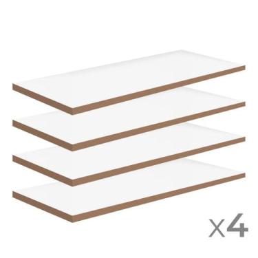 Imagem de Kit 4 Unid Prateleira MDF Para Make 50x25x1,5 Branco Firenze - Pottenz
