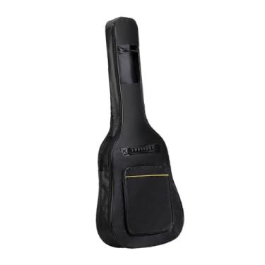 Imagem de KiBcsLic Bolsa para violão acústico, mochila portátil com alças, capa protetora contra poeira para cordas de capotraste, partituras, arquivos de música, for 38inch 39inch