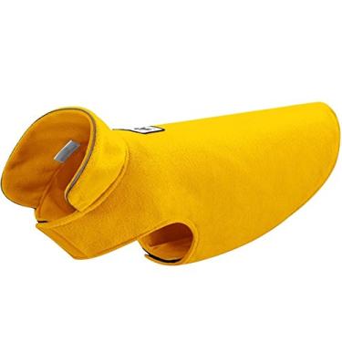 Imagem de Capa de pelúcia à prova de vento com colete esportivo para cães com colete refletivo para a noite para manter a jaqueta quente sem puxar, sem asfixia, design ecológico para cães pequenos e grandes (amarelo 3GG)