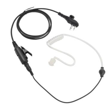 Imagem de Fone de ouvido de tubo de bobina transparente com microfone PTT com parafuso de 2 pinos, kit de vigilância acústica transparente compatível com rádios Hytera PD502 PD562 BD502 TC-508 TC-580