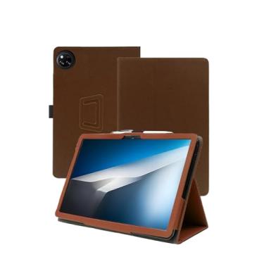 Imagem de Capa para tablet Doogee Tab A9 Pro+ Android 15 de 11 polegadas, capa de couro premium WUNIAK para Doogee Tab A9 Pro+ Android 15 Tablet de 11 polegadas com alça de mão para tablet, marrom