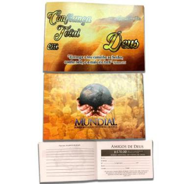 Imagem de Carnê da Confiança em Deus IMPD - 100 Unidades de Papel Couchê Colorid