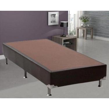 Imagem de Base Box Solteirão DF Premium 42cm - Estrutura Reforçada, Bege