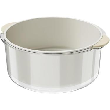 Imagem de Cesta de drenagem, conjunto de coador de lavagem 2 em 1, escorredor de cozinha de camada dupla para frutas e legumes, coador de lavagem de frutas para limpeza de vegetais (branco, pequeno (20 x 10 cm)