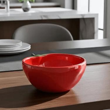 Imagem de Bowl Tigela Cumbuca Frutas Mamão Pera Abacate Limão Morango Cerâmica (Tomate)