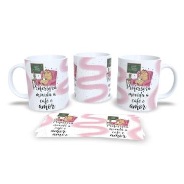 Imagem de Caneca Cerâmica Decorativa com Ilustração de Capivara Professor, Branca, 325ml, Mensagem Educativa em Português (007)