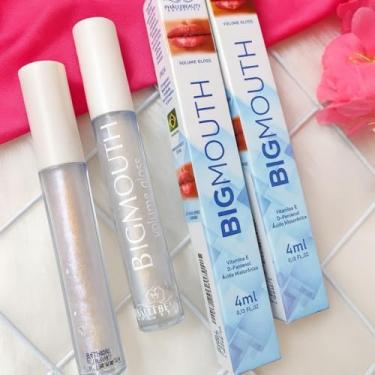 Imagem de Bigmouthh Gloss Volumizador Labial com Vitamina E, D-Pantenol e Ácido Hialurônico, 4ml, Efeito Preenchedor e Brilho Espelhado.