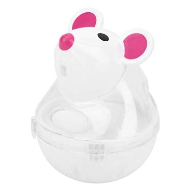 Imagem de Phefop Alimentador de Vazamento para Cães e Gatos de Estimação, Bola Interativa de Dispensador de Alimentos Com Design de Copo para Ratos, Perfeito para Cães e Gatos Com Hábito de Comer Lento (Branco)