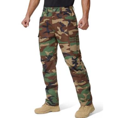Imagem de Calças FREE SOLDIER Relaxed Fit Tactical Cargo Resistentes à Água